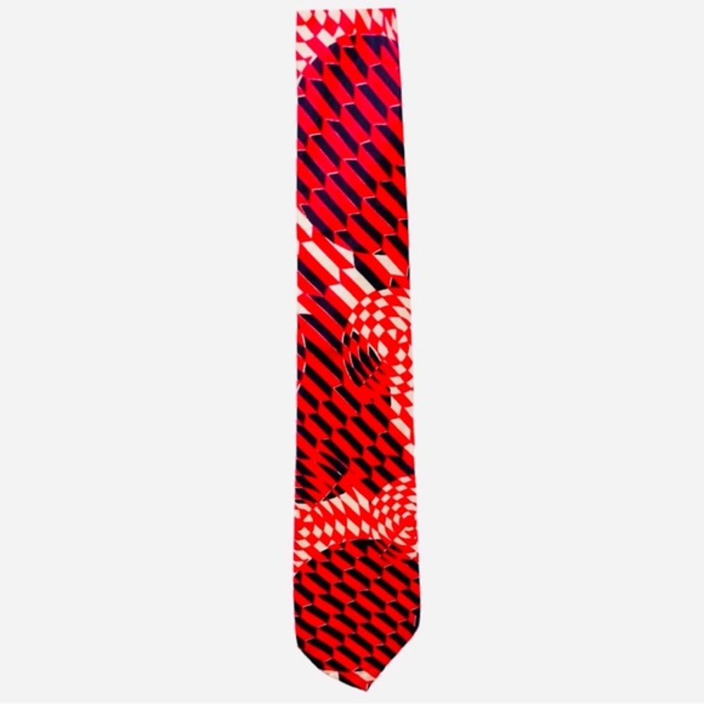 Cart psychedelic tie 70’s Men Vintage Retro Design